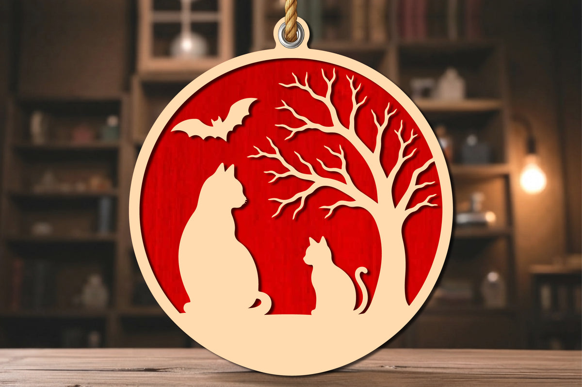 Halloween Black Cat Laser Cut SVG