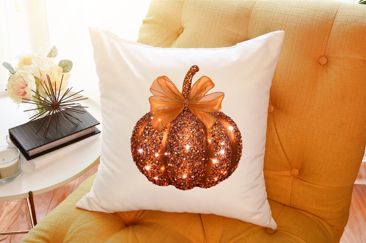 Halloween Disco Glitter Pumpkin PNG
