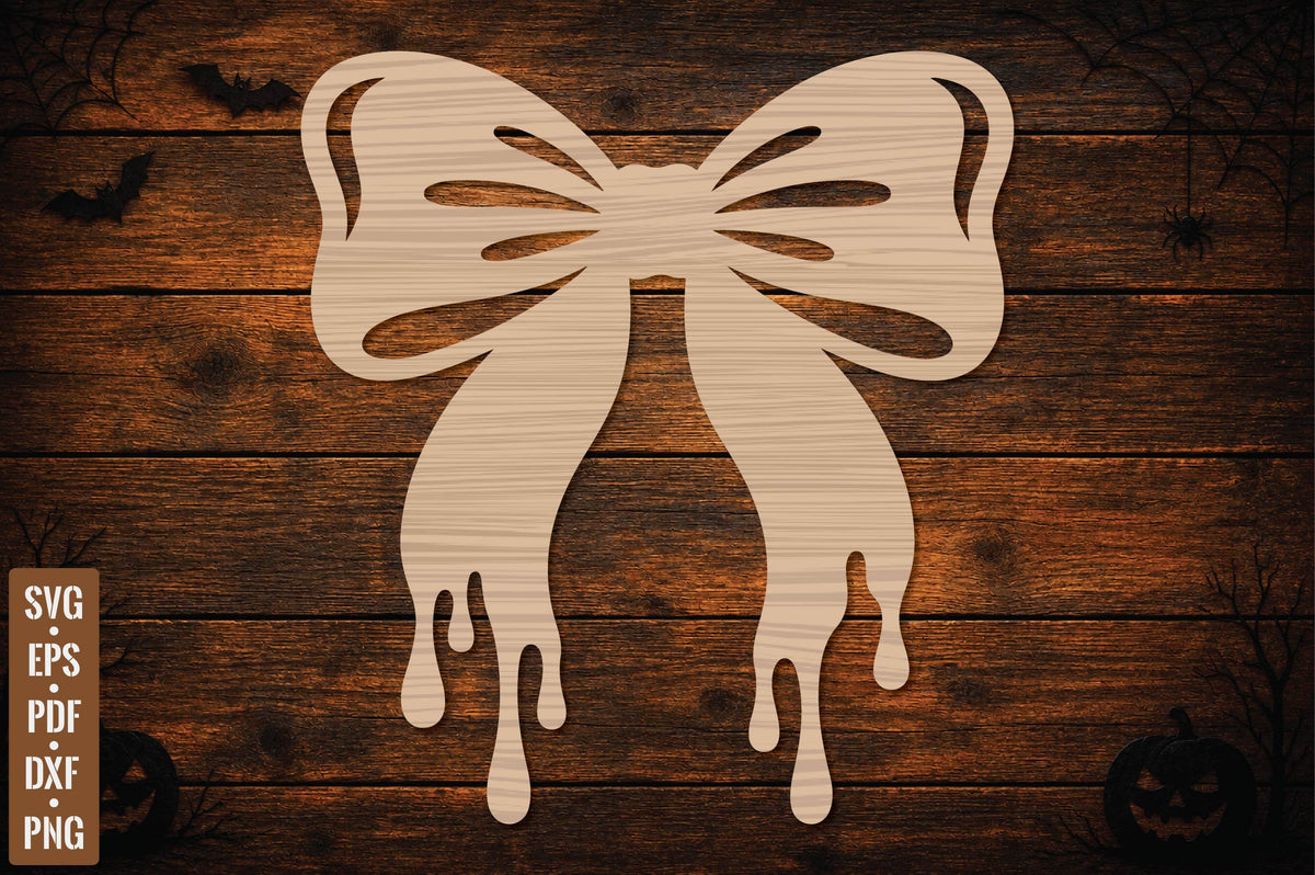 Halloween Dripping Bow Laser Cut SVG