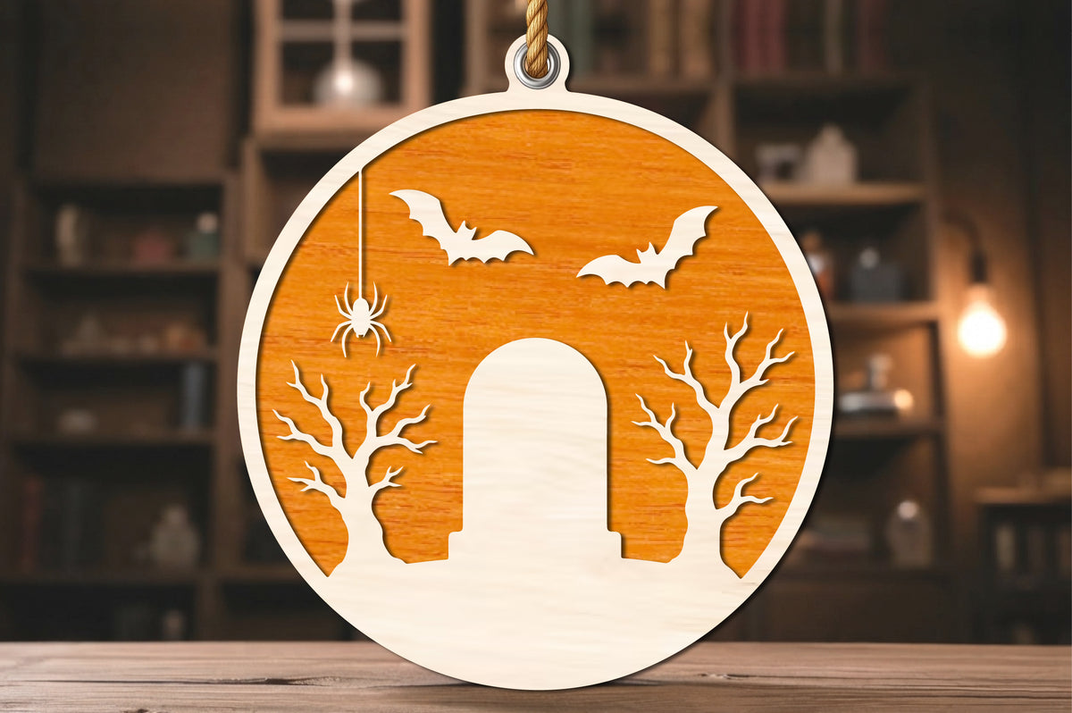 Halloween Graveyard Laser Cut SVG