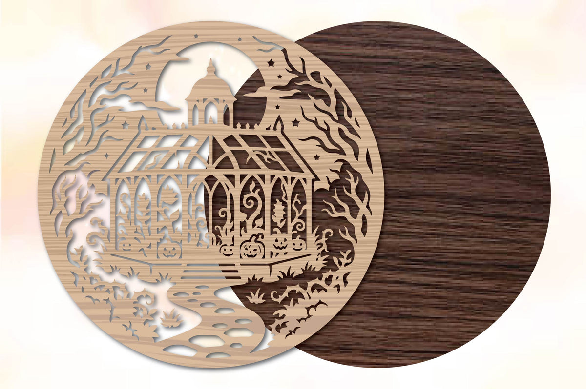 Halloween Haunted Mansion Porch Laser Cut SVG