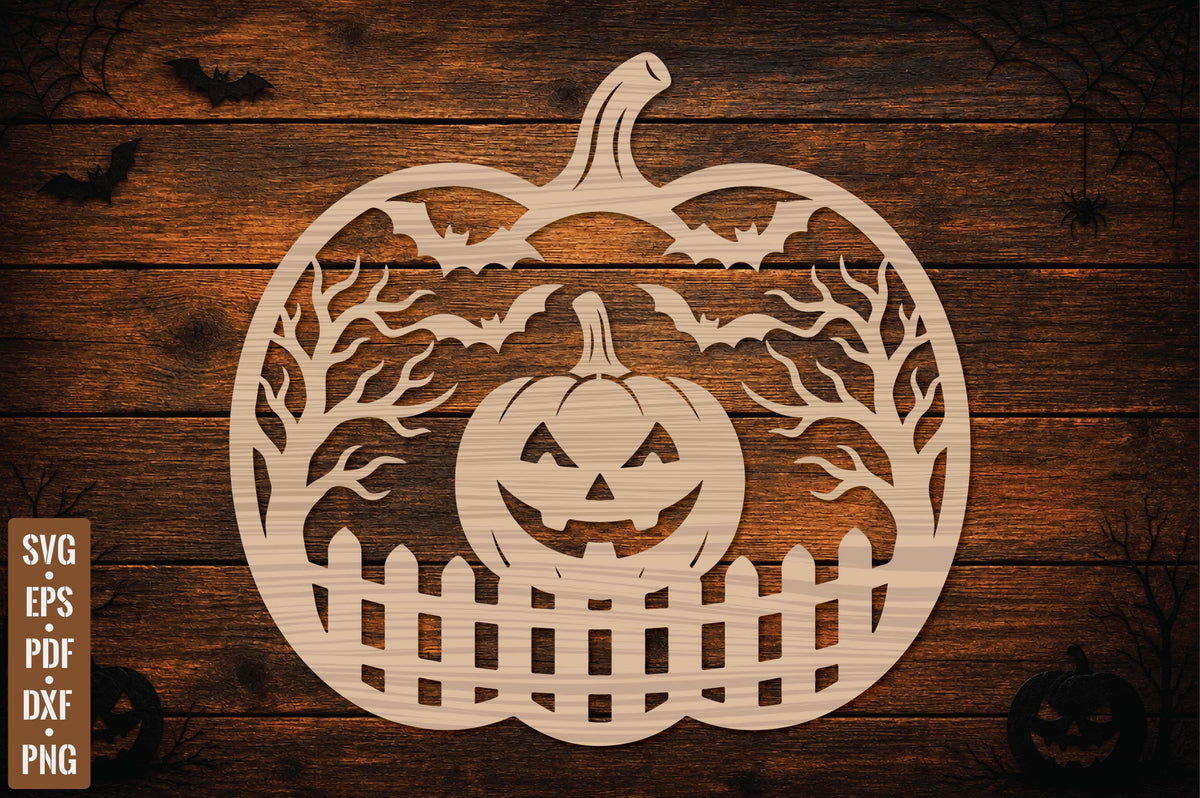 Halloween Pumpkin Fence Laser Cut SVG