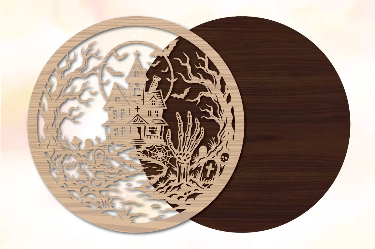 Halloween Witch House Laser Cut SVG