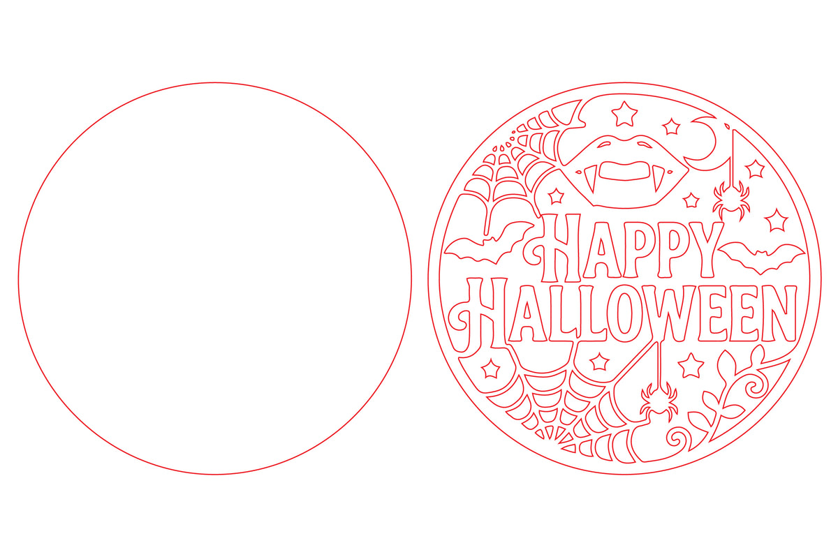 Happy Halloween Door Hanger SVG