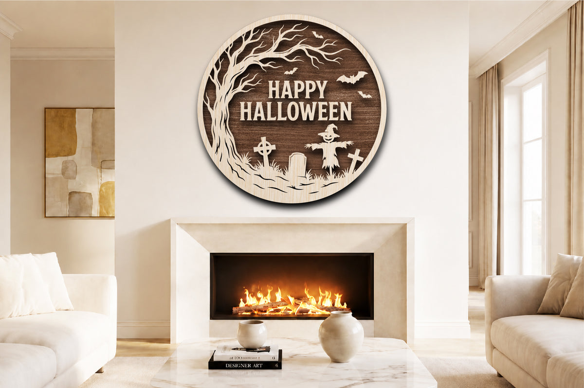Happy Halloween Graveyard SVG