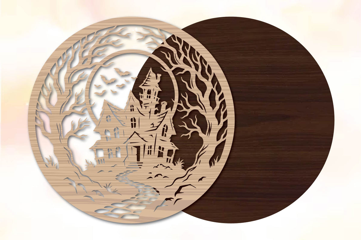 Haunted Castle Halloween Laser Cut SVG