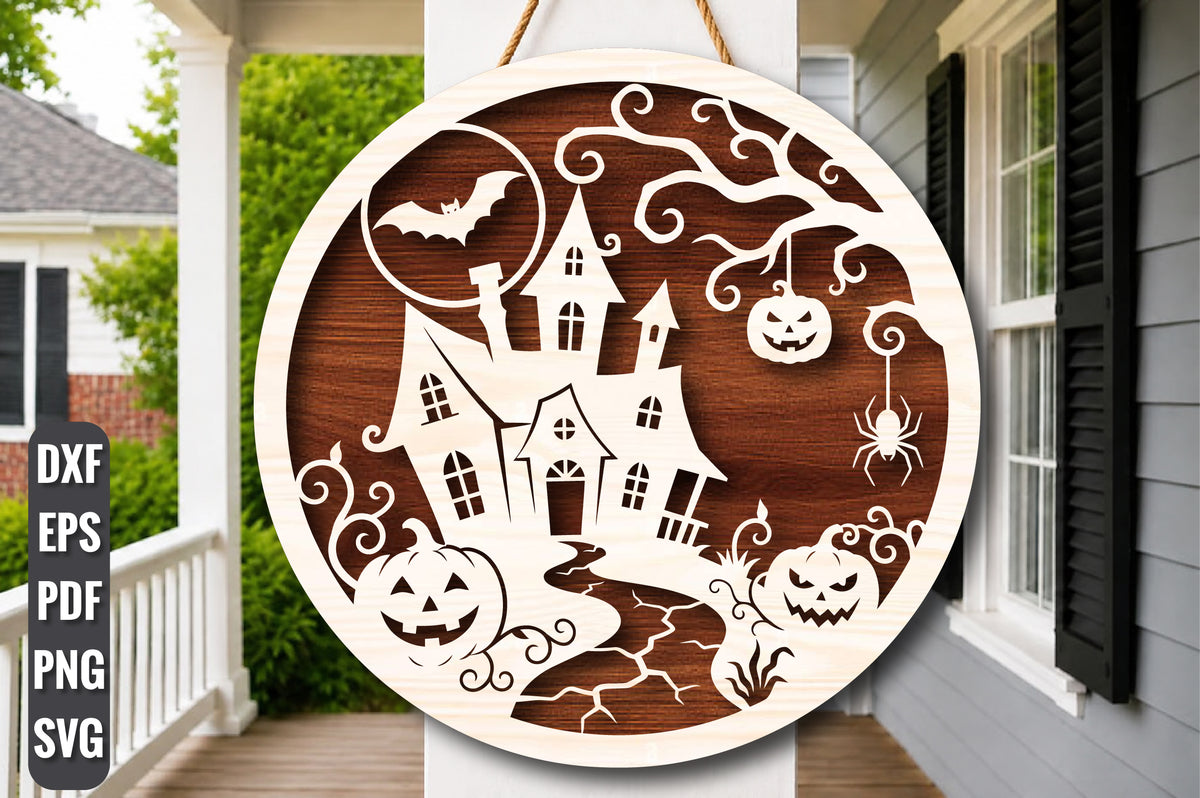 Haunted House Halloween SVG