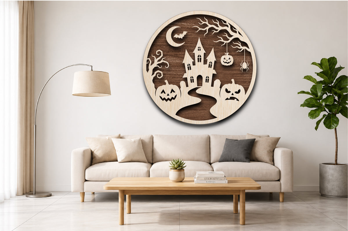 Haunted House Pumpkin SVG
