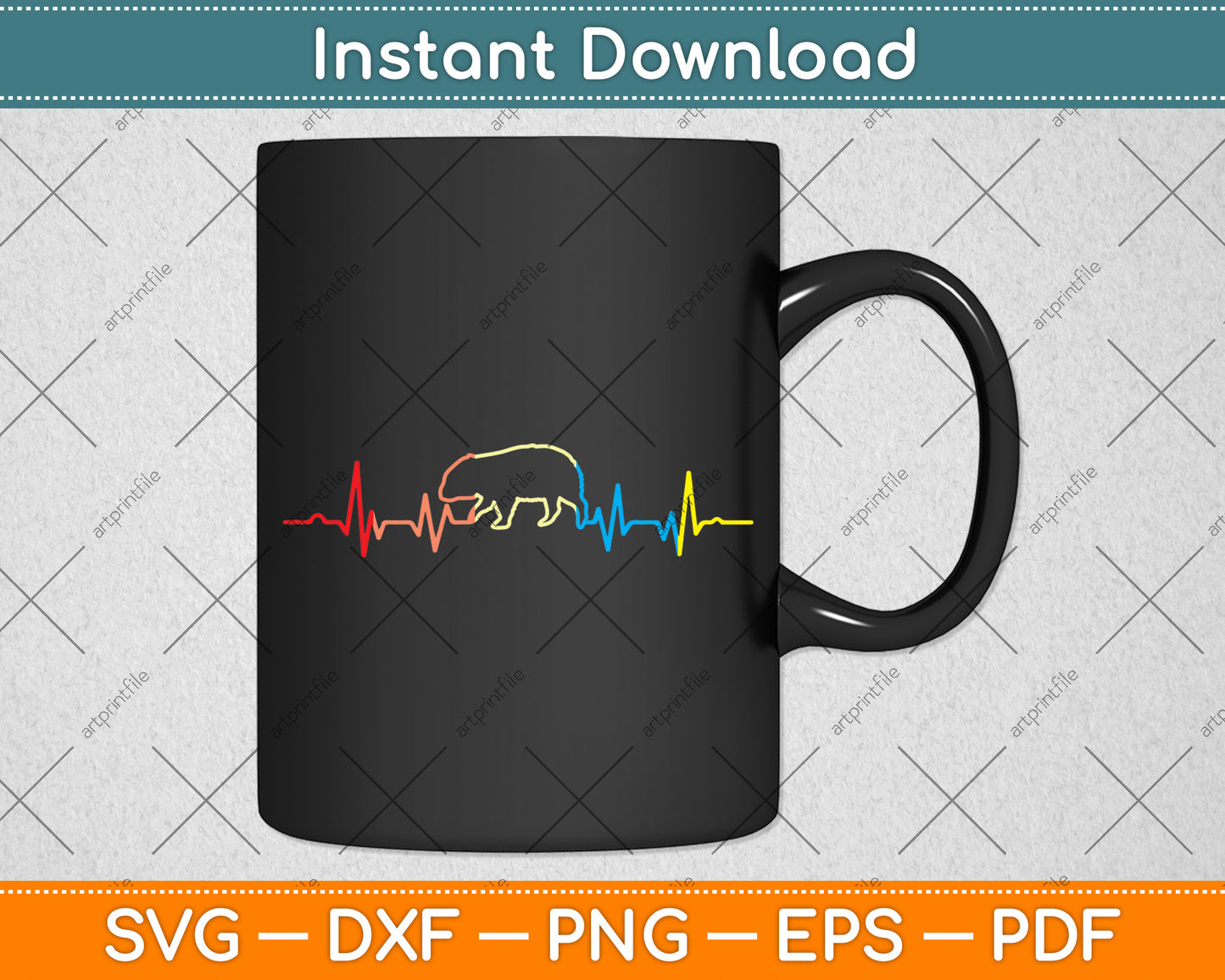 Heartbeat Funny Wombats Svg Png Dxf Digital Cutting File