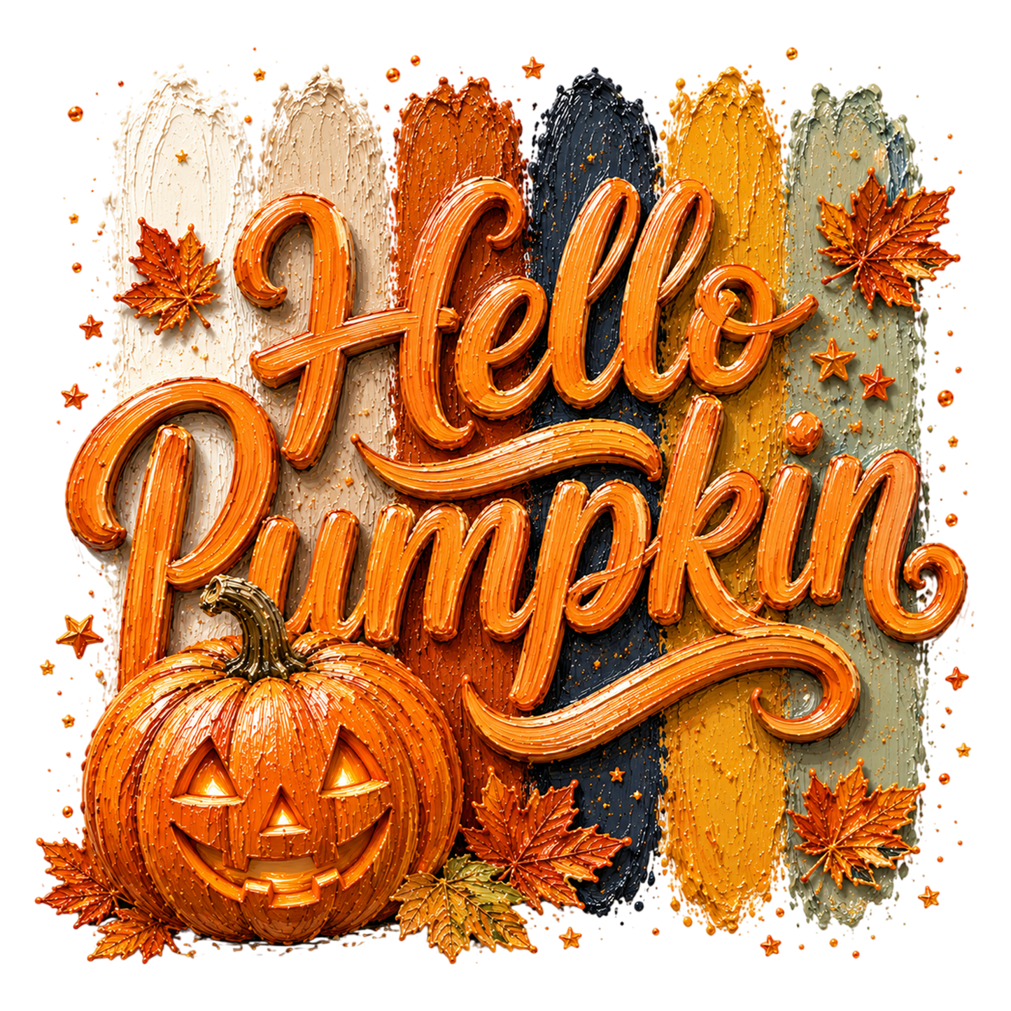 Hello Pumpkin PNG Fall Autumn Pumpkin Sublimation Halloween Design