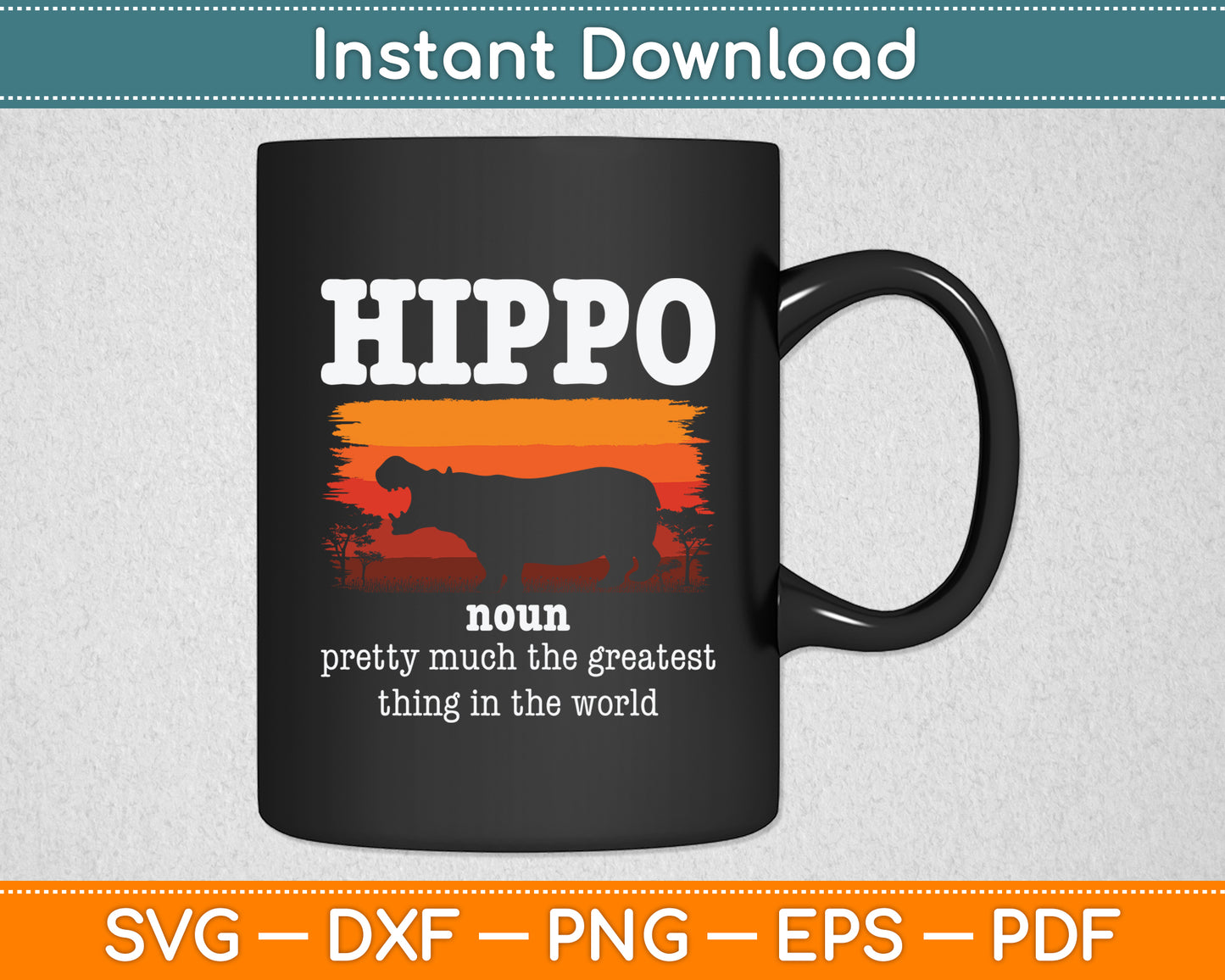 Hippo Definition Cool Hippo Animals Hippopotamus Funny Svg Png Dxf Digital Cutting File