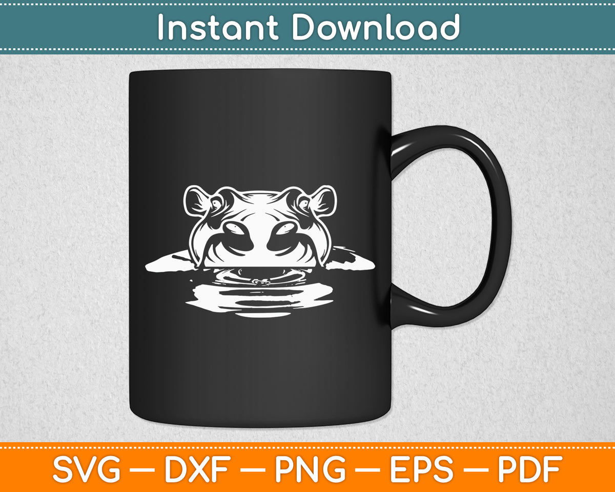 Hippo Head Funny Svg Png Dxf Digital Cutting File
