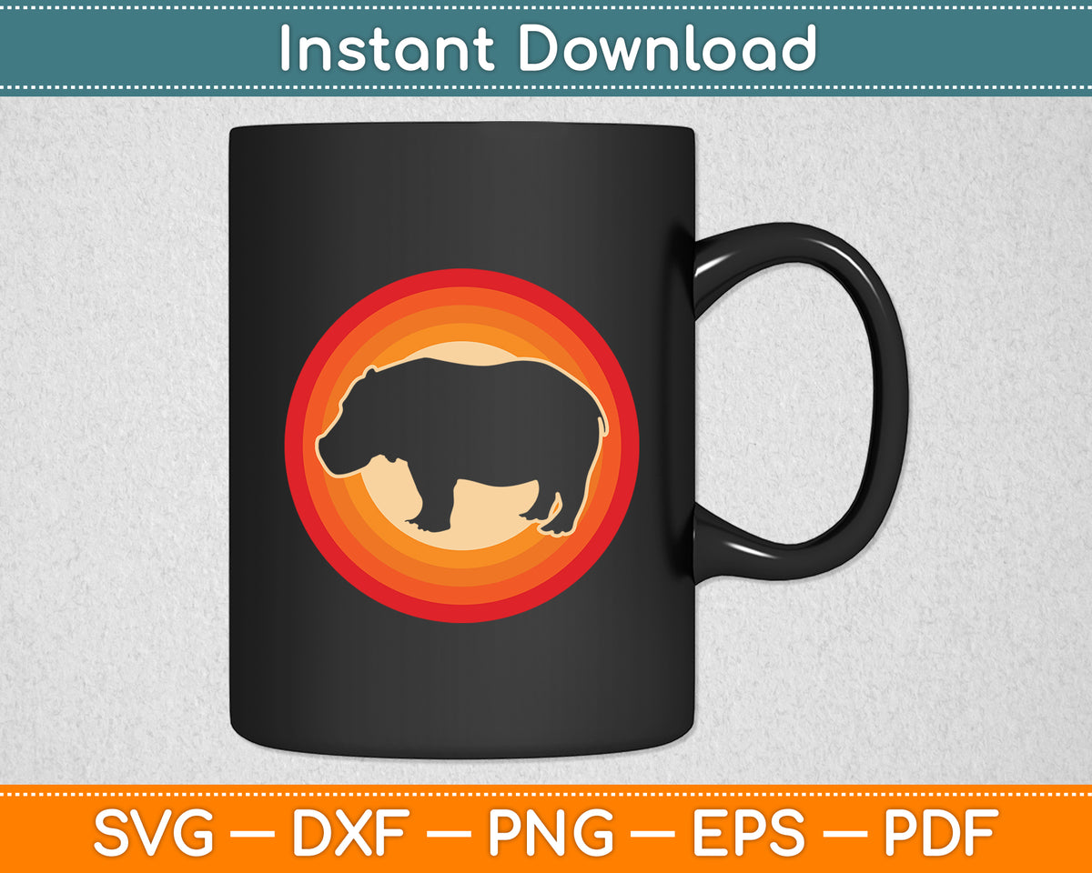 Hippopotamus Hippos Funny Svg Png Dxf Digital Cutting File