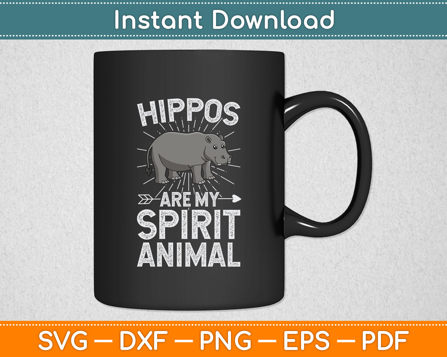 Hippos Are Spirit Animal Hippopotamus Animal Hippo Lover Funny Svg Digital Cutting File