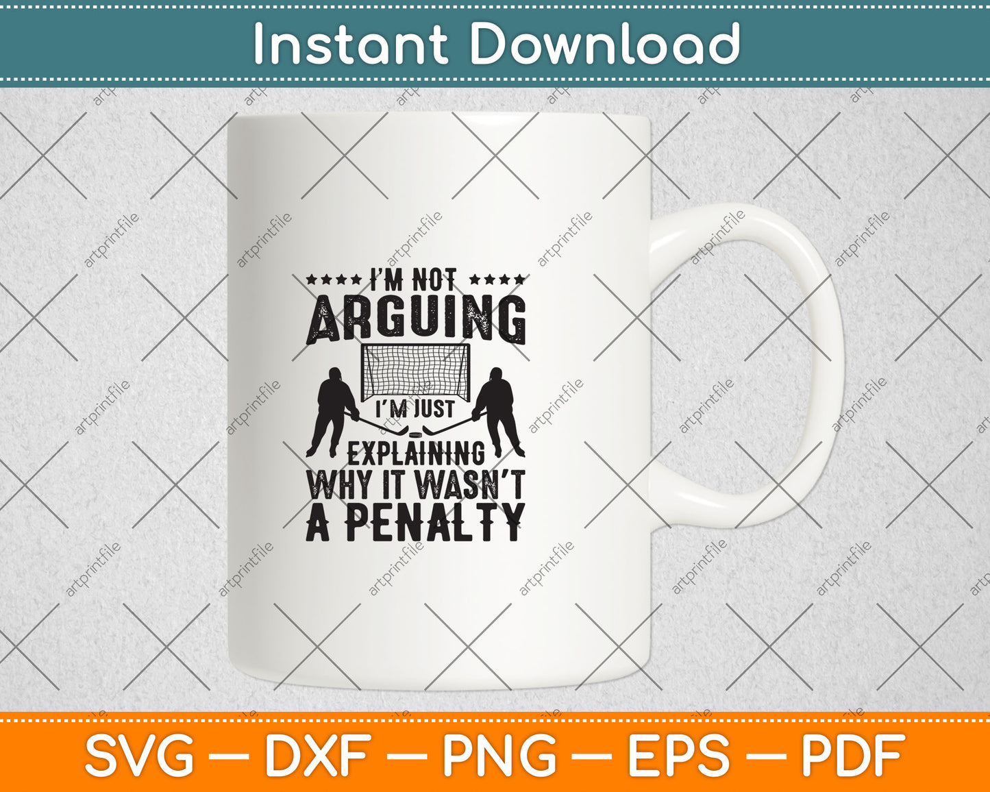 Hockey Player Arguing Gift Funny Hockey Svg Design Digital Cutting File