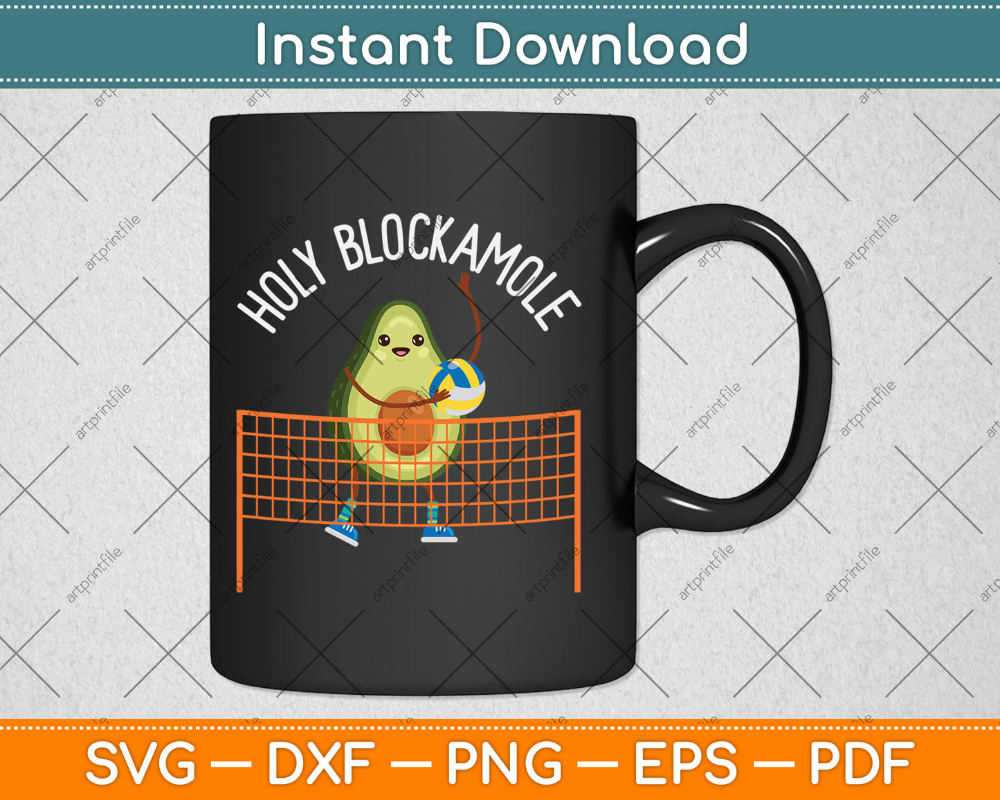 Holy Blockamole Volleyball Cute Funny Svg Digital Cutting File