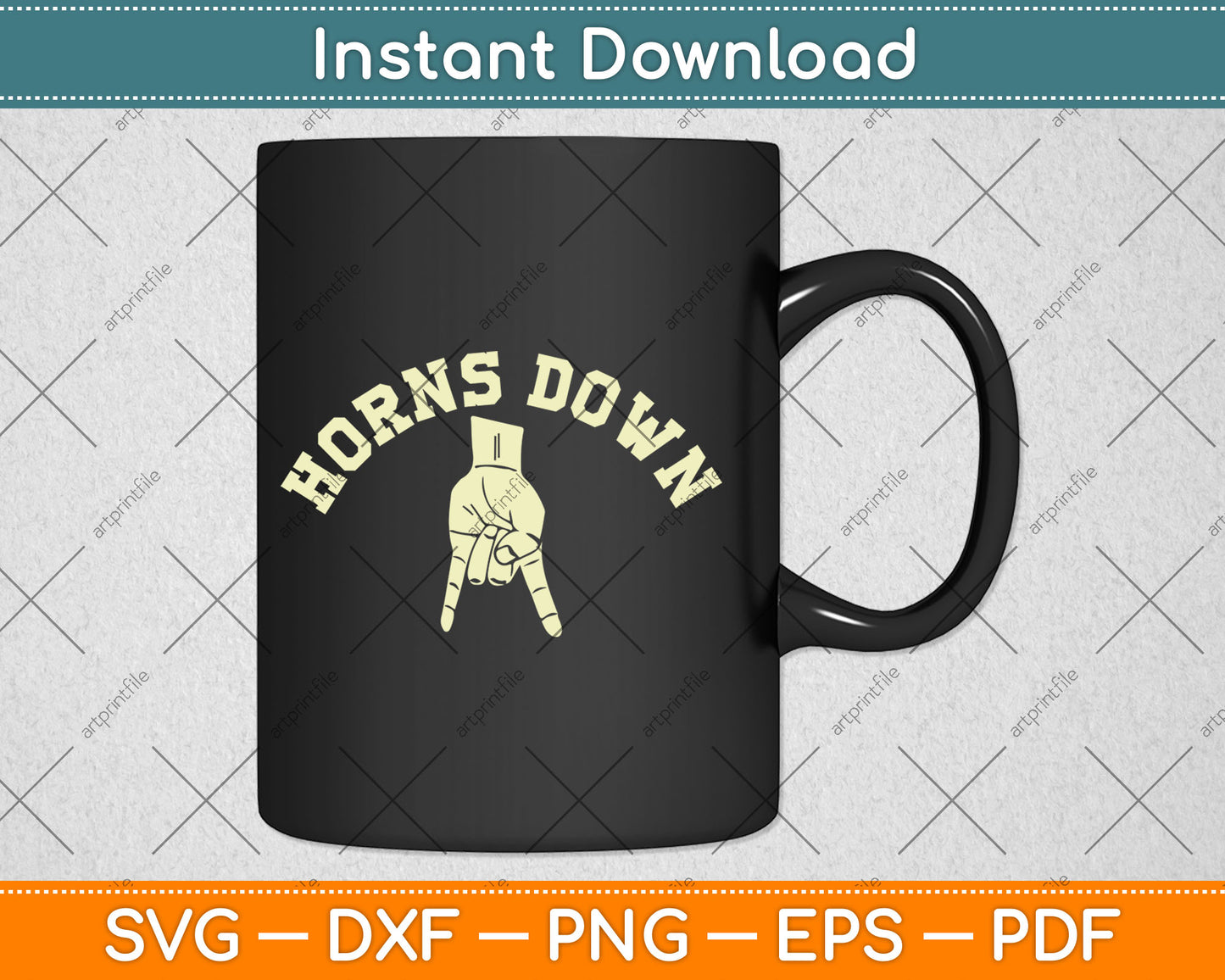 Horns Down Svg Digital Cutting File