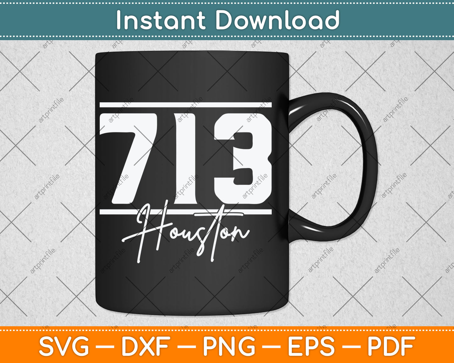 Houston 713 Area Code Skyline Michigan Vintage Svg Digital Cutting File