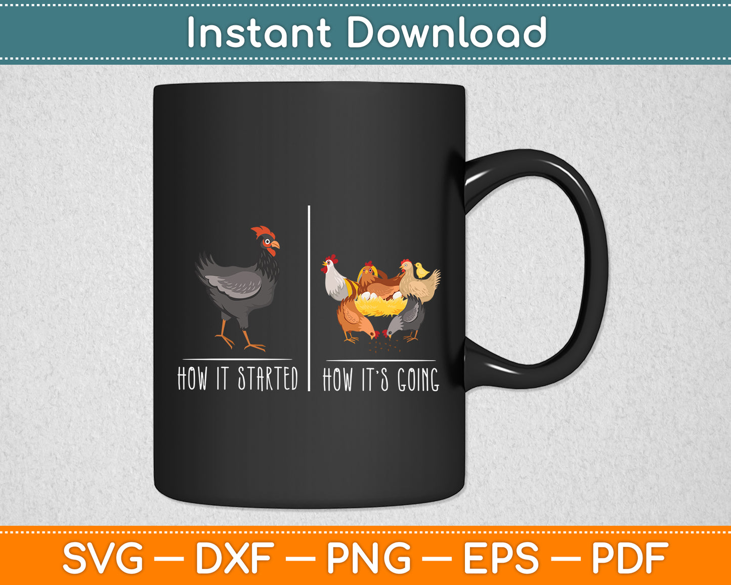 How It Started How It’s Going Chicken Lovers Svg Digital Cutting File