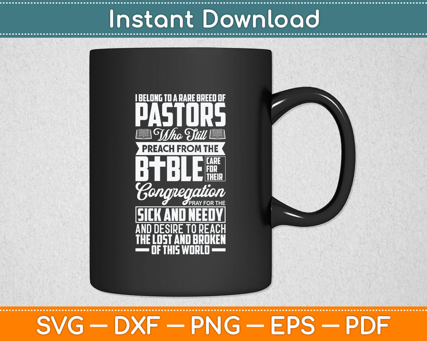 I Belong To A Rare Breed Of Pastors Minister Clergy Pastor Svg Digital Cutting File