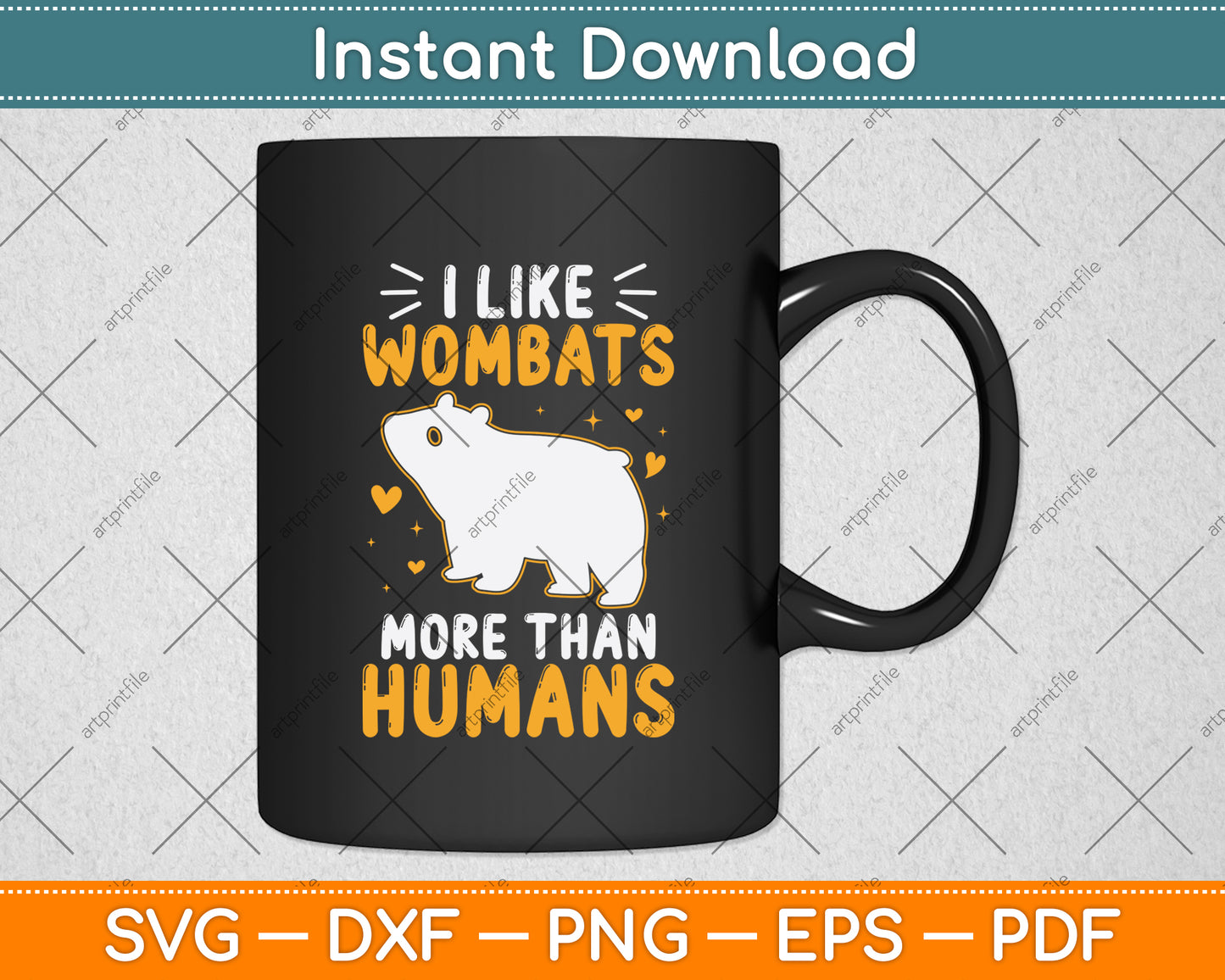 I Like Wombats More Than Humans Svg Png Dxf Digital Cutting File