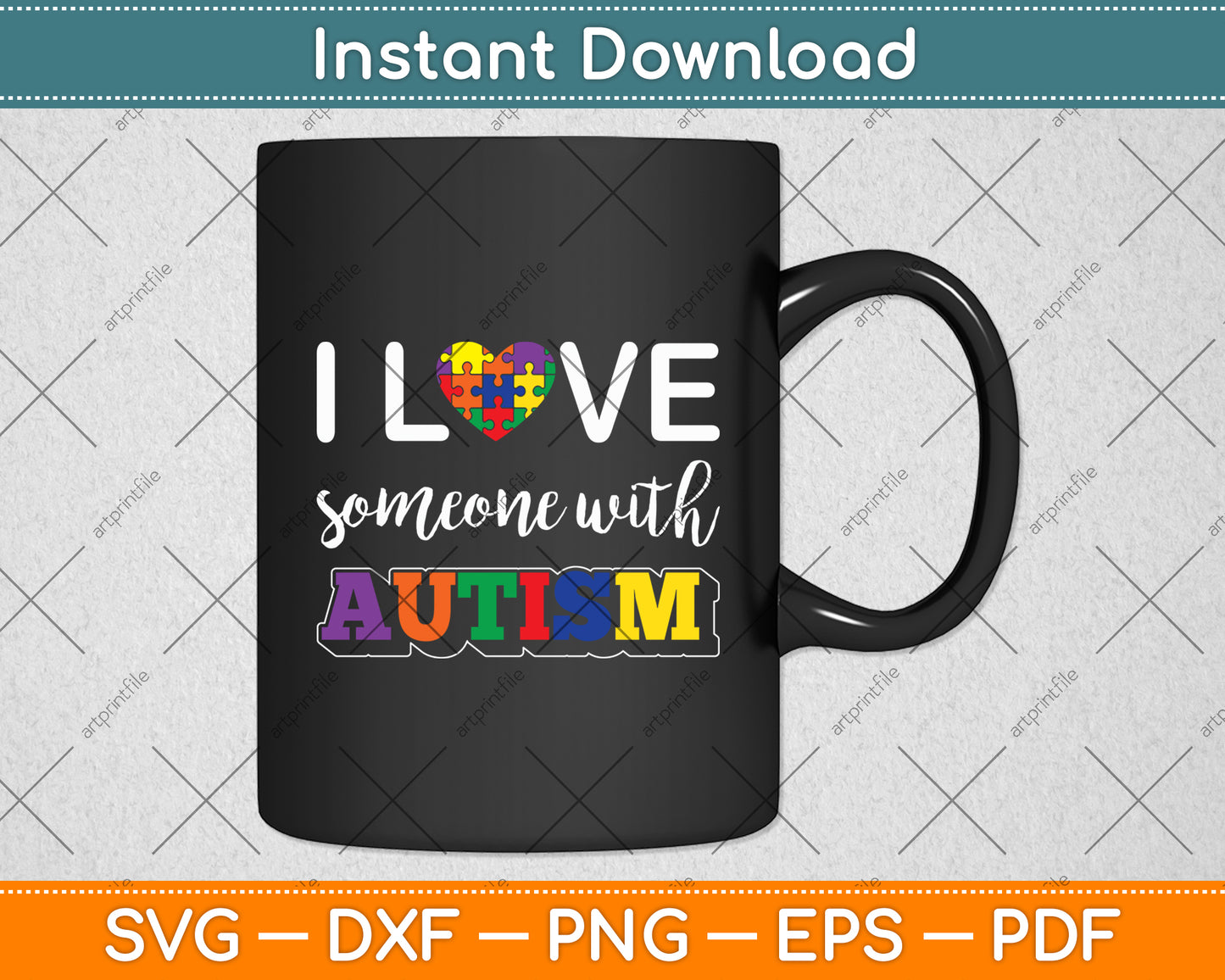I Love Someone With Autism Svg Digital Cutting File