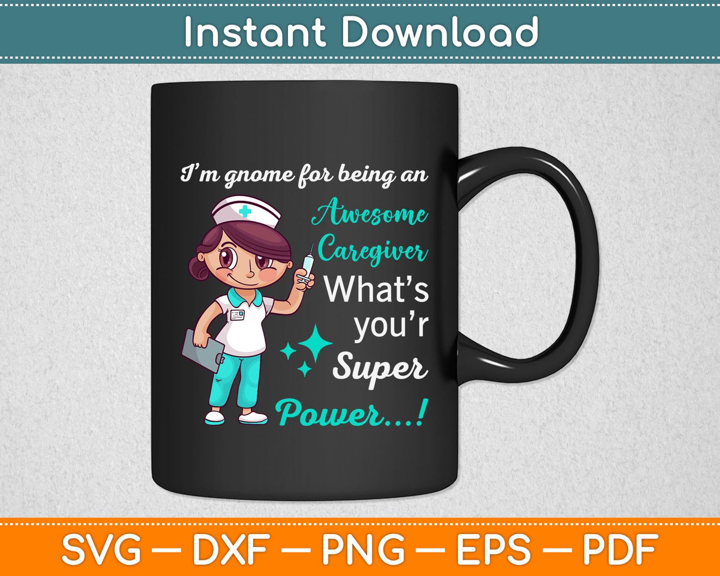 I'm Gnome For Being An Awesome Caregiver Nurse Svg Digital Cutting File