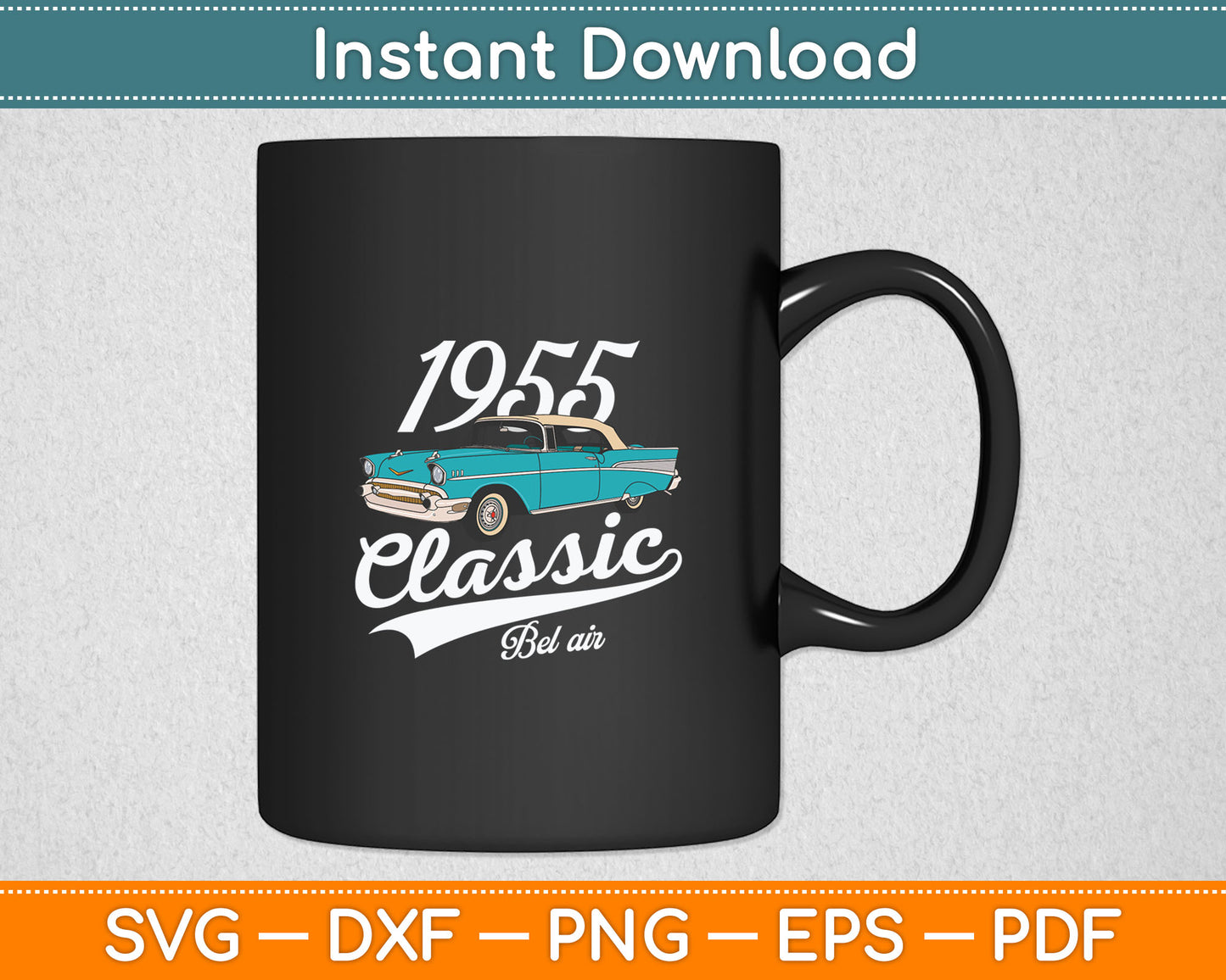 I'm Not Old I'm A Classic Bel Air Tees Co. 1955 Chevy's Bel Air Blue Svg Digital Cutting File