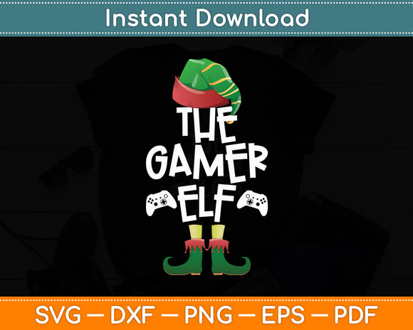I'm The Gamer Elf Christmas Funny Svg Digital Cutting File