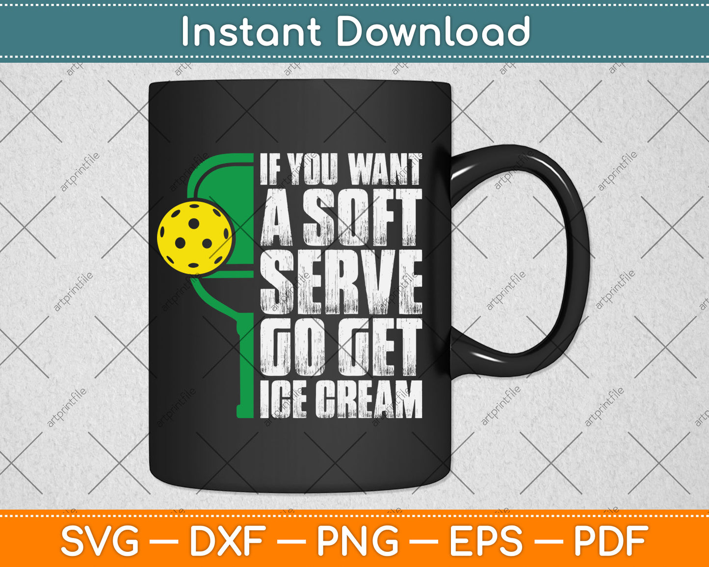 If You Want A Soft Serve Go Get Ice Cream Funny Pickleball Svg Digital Cutting File