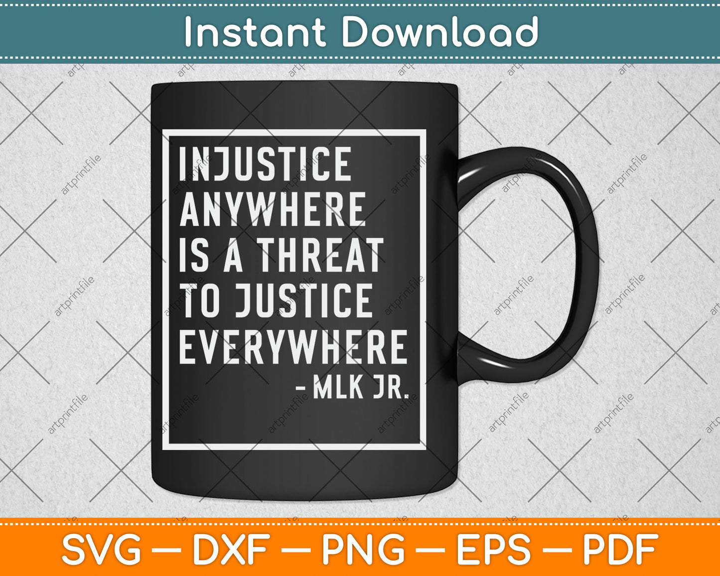 Injustice Anywhere Is A Threat To Justice Everywhere Quote Svg Digital Cutting File