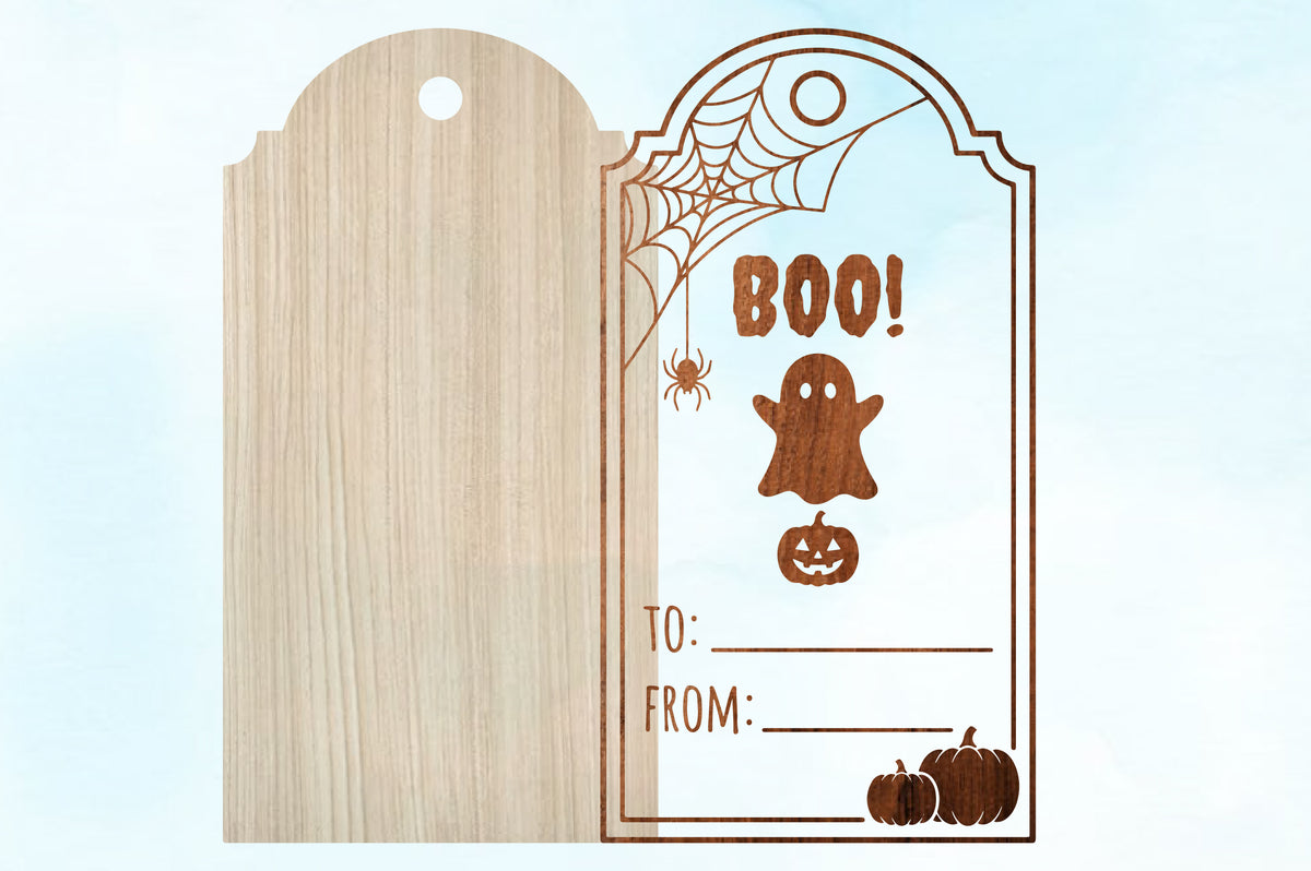 Halloween Boo Gift Tag SVG