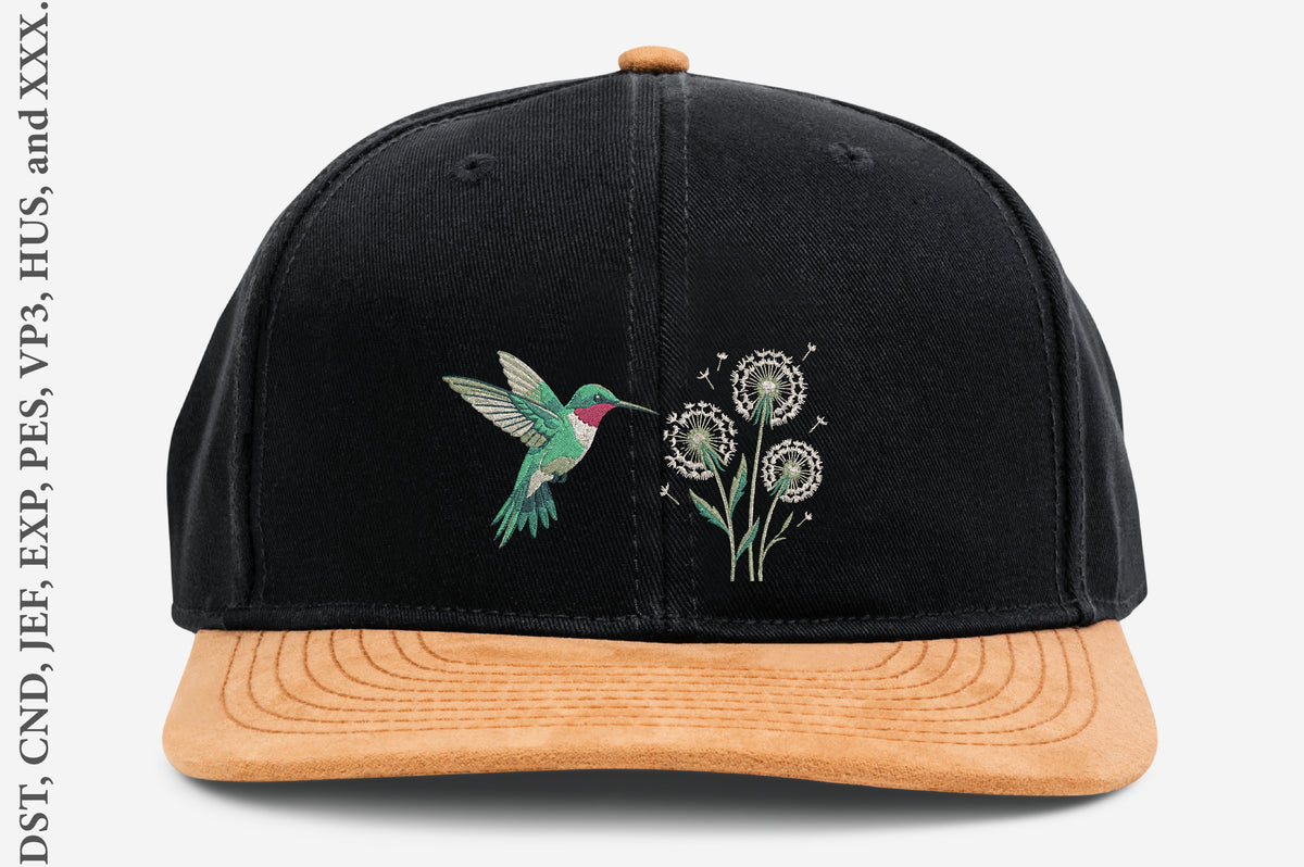 Hummingbird Embroidery Design – Beautiful Hummingbird Machine Embroidery Pattern, Elegant Bird & Nature Embroidery Design