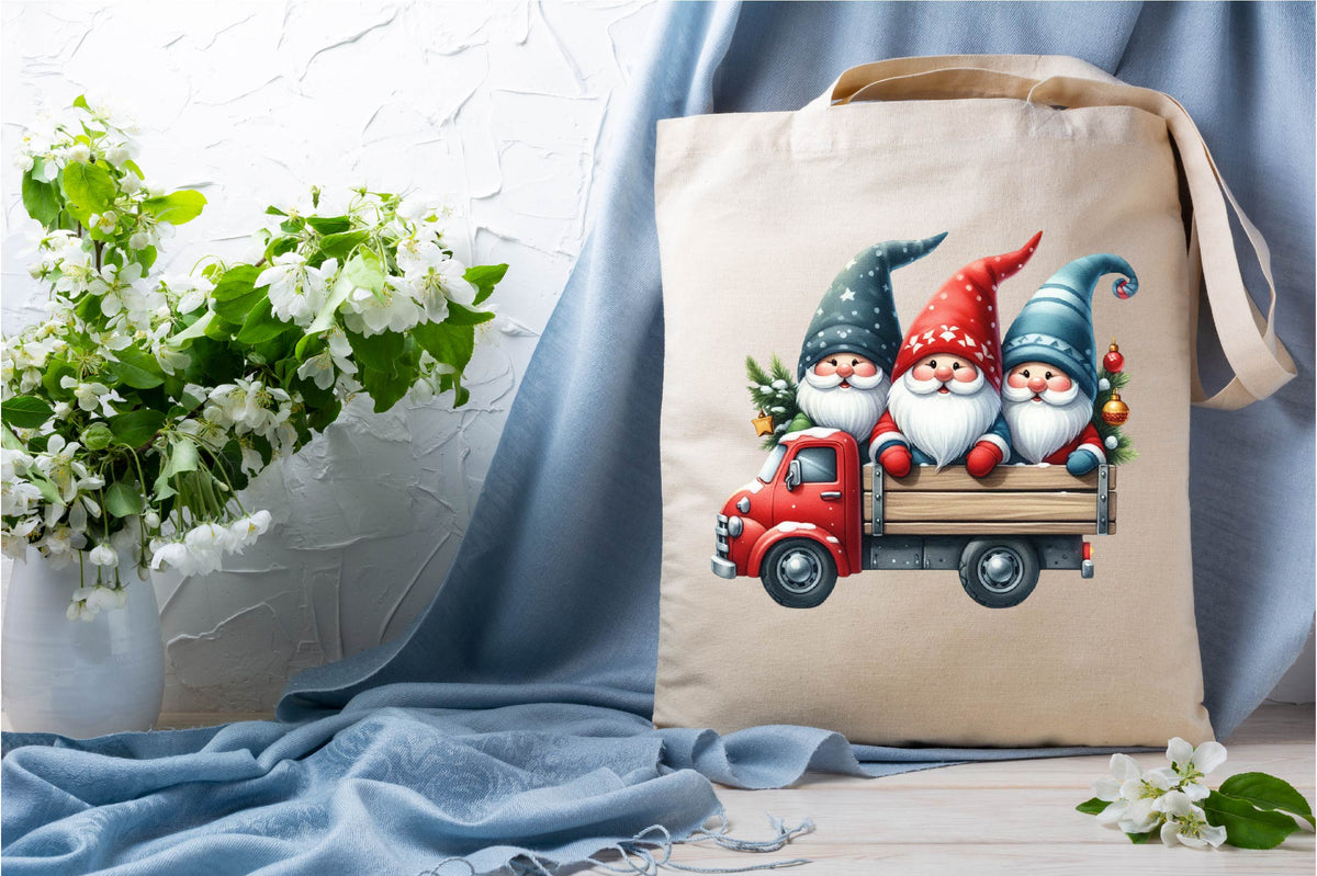 28 Christmas Gnome Clipart Bundle PNG, Christmas Gnomes Truck Sublimation