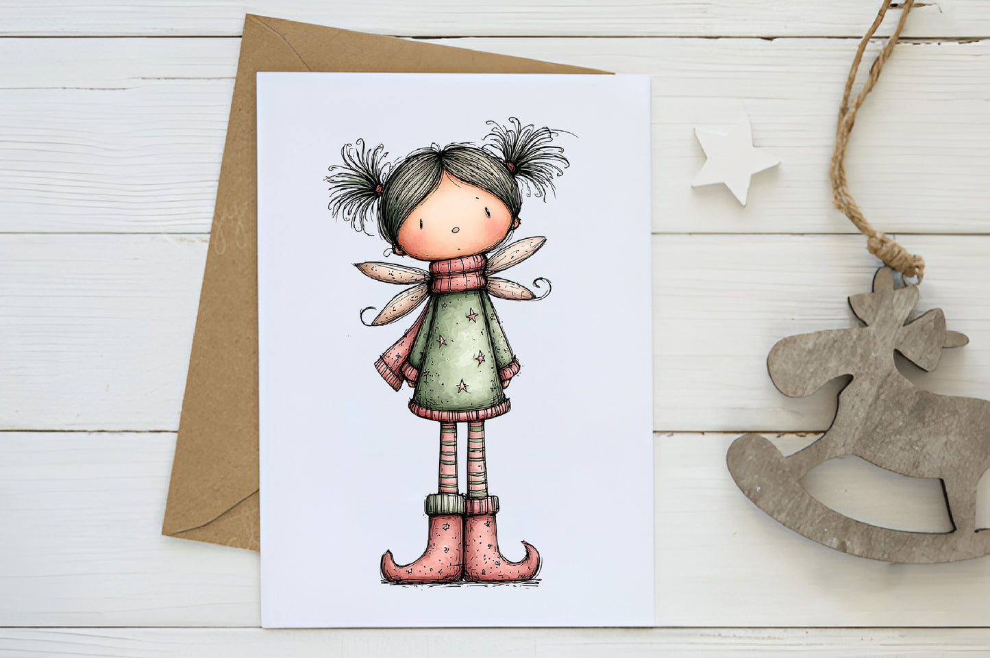 Christmas Whimsical Fairy Clipart PNG