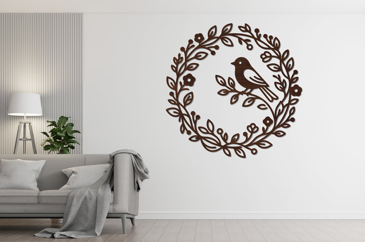 Bird Wreath SVG