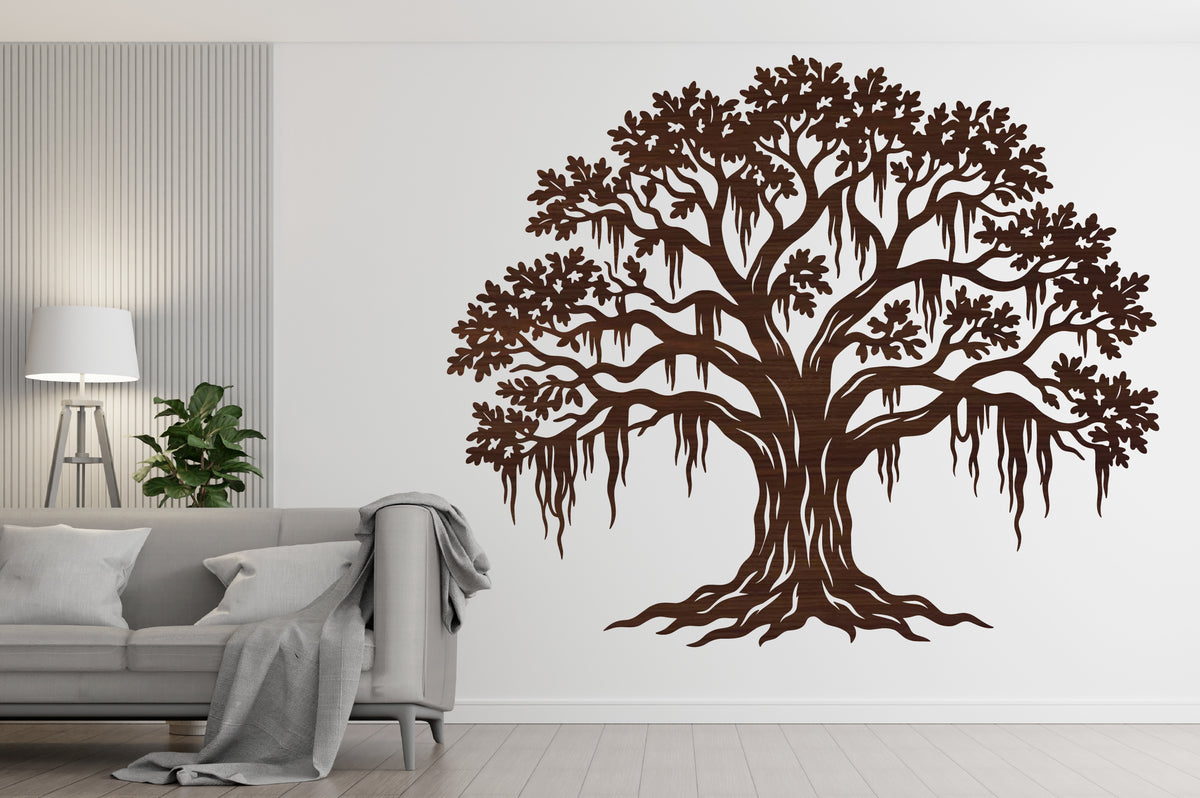 Hanging Roots Tree Laser Cut SVG