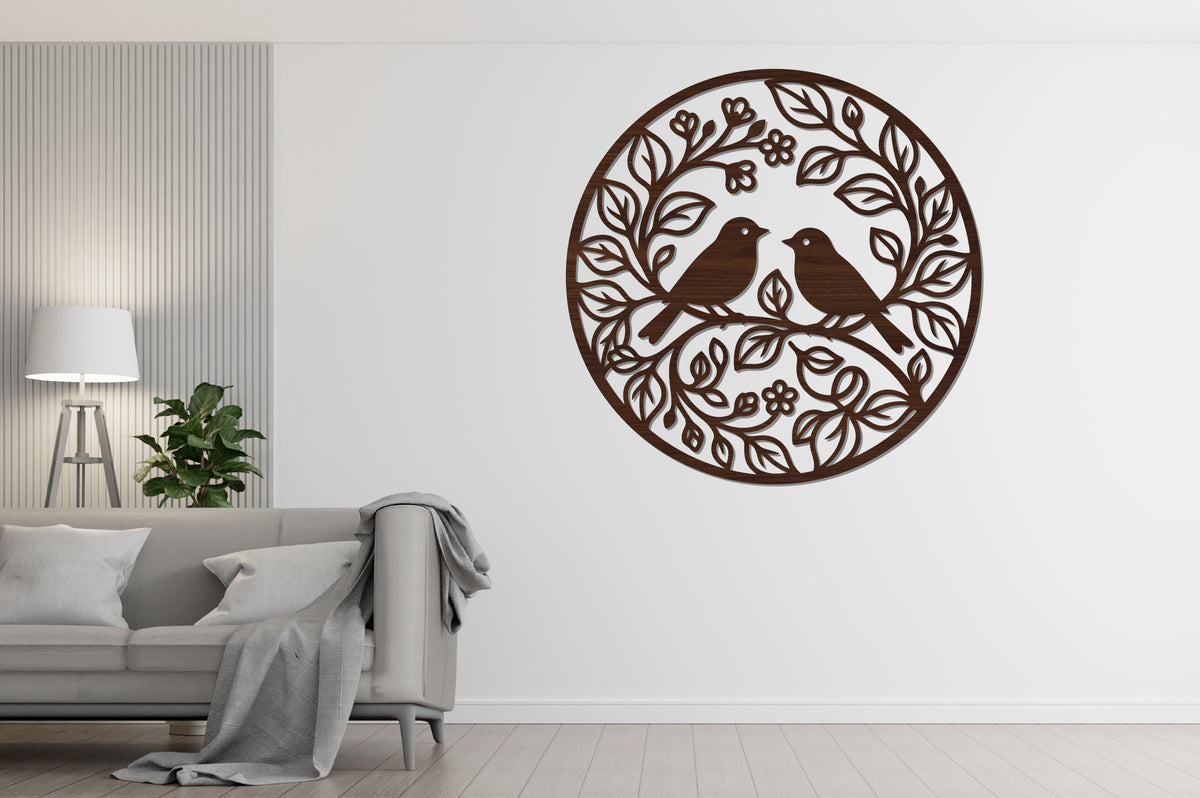 Love Birds Circle SVG