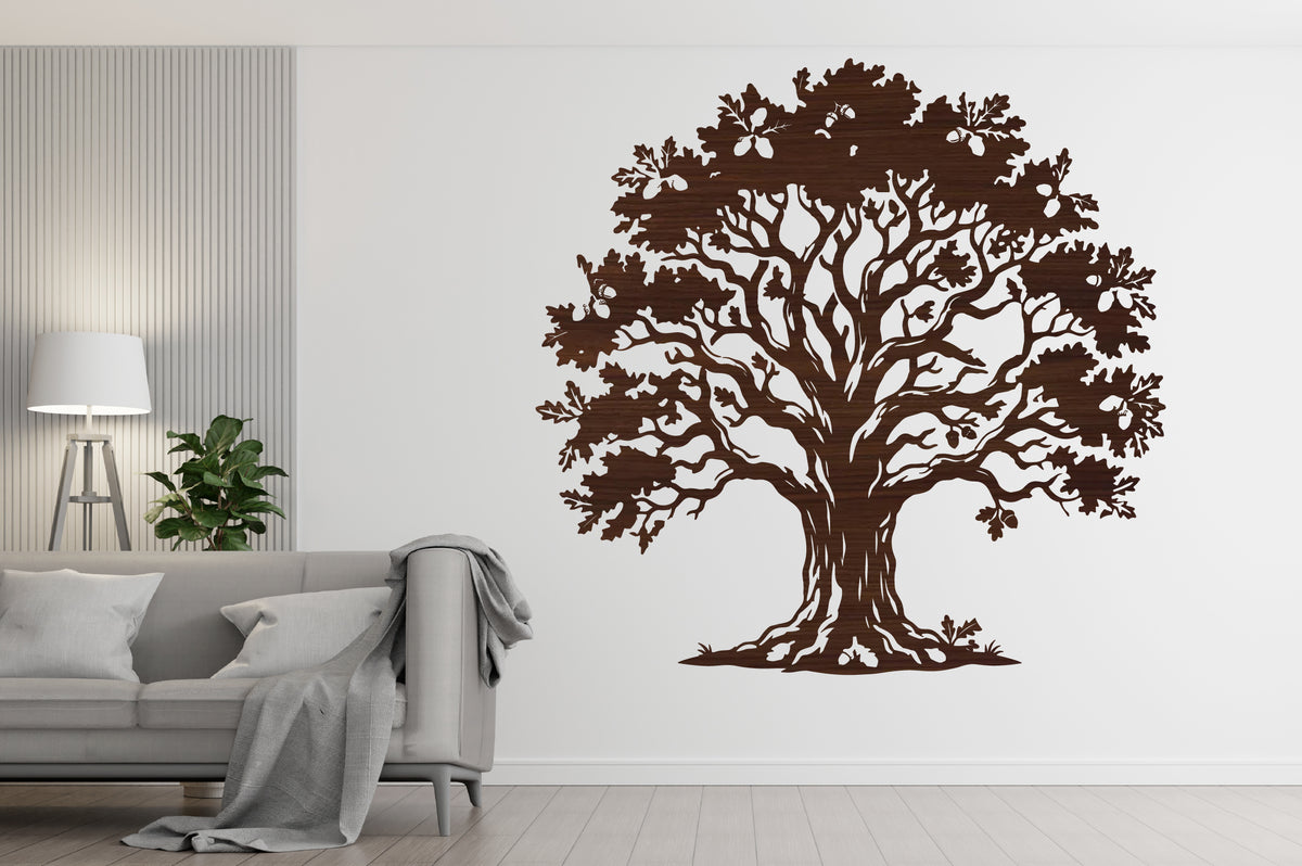 Oak Tree Laser Cut SVG