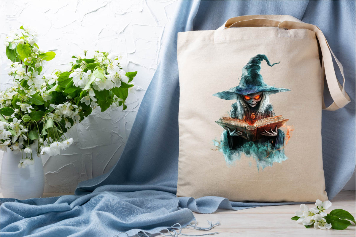 24 Halloween Witch With Book Clipart PNG Bundle