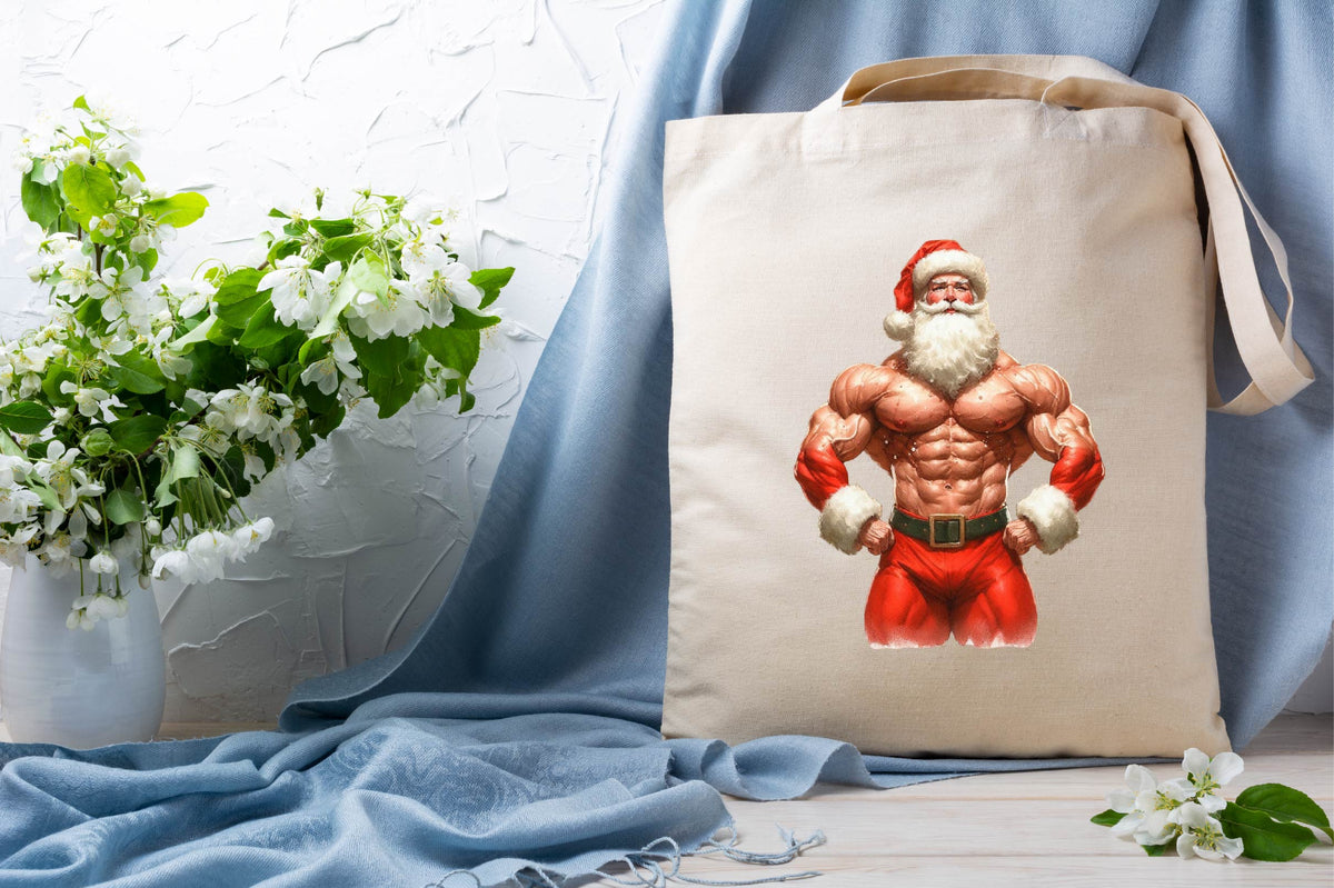 Bodybuilder Claus Santa PNG Bundle 25 Christmas Designs