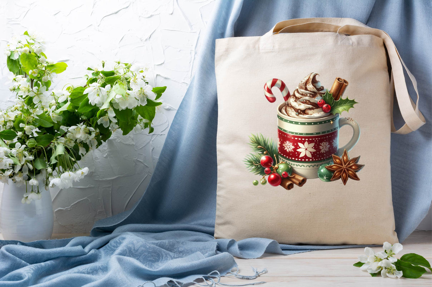 Christmas Hot Cocoa Cup PNG Clipart Bundle