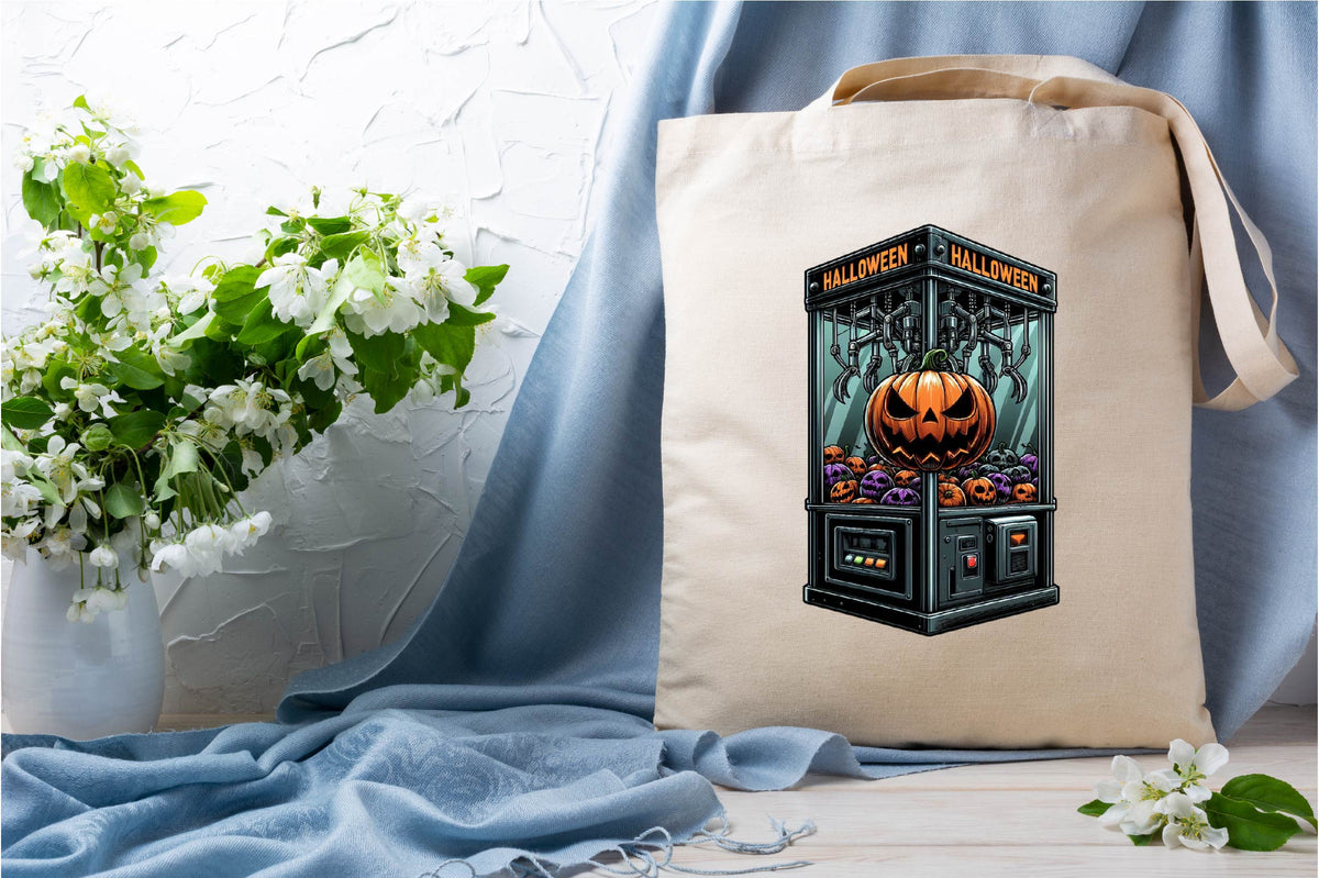 26 Halloween Claw Machine Clipart Bundle PNG, Spooky Pumpkin Arcade Game Sublimation