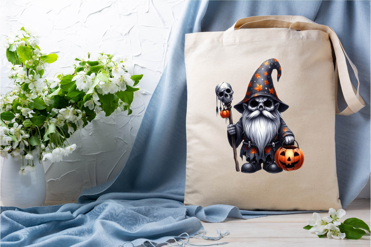 34 Halloween Scary Gnome Clipart PNG Bundle