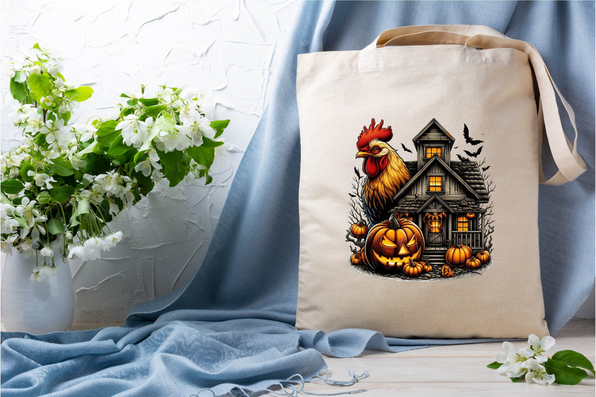 29 Halloween Chicken House Clipart Bundle PNG, Spooky Chicken Coop Halloween Sublimation