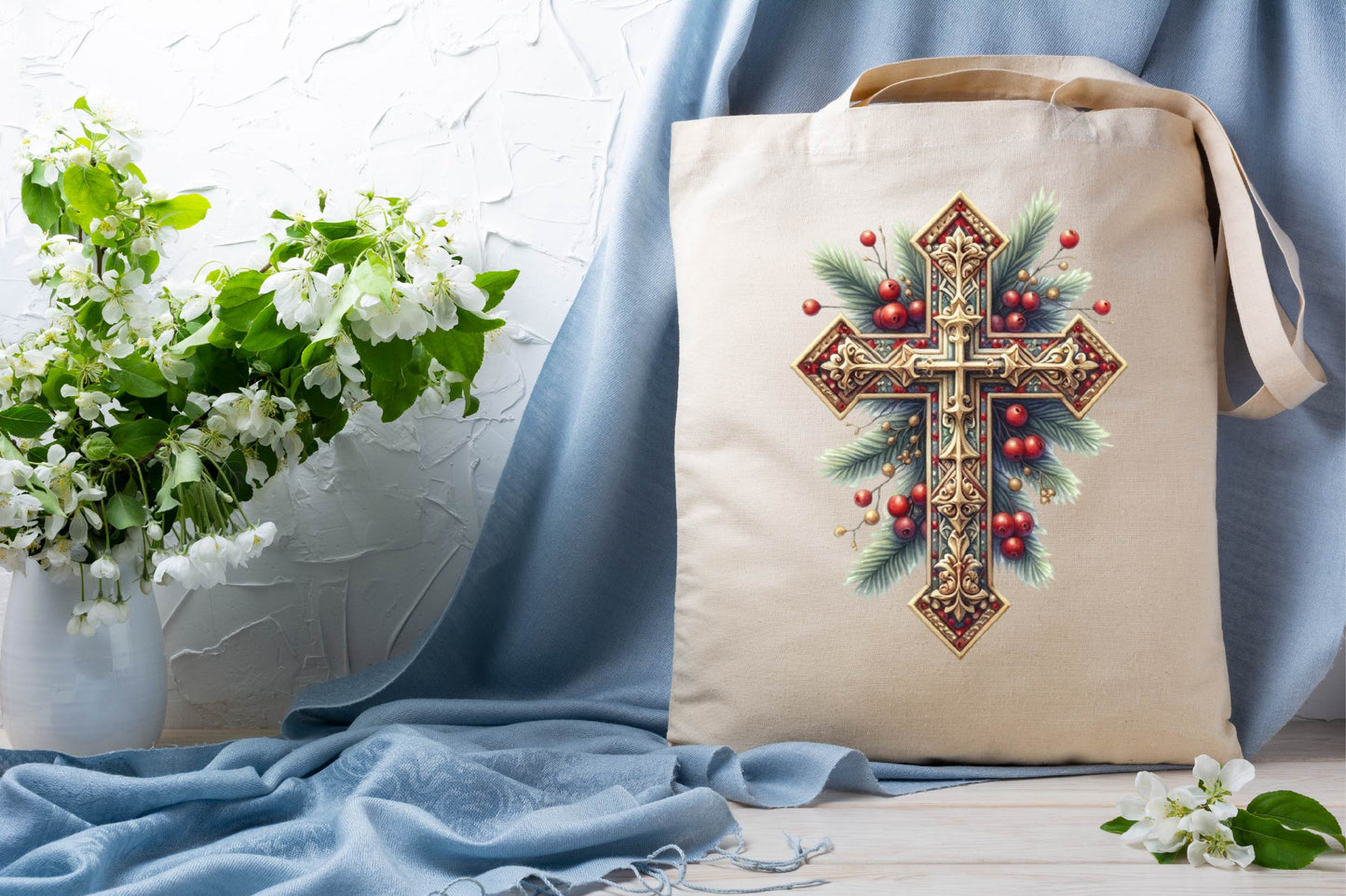 Christmas Cross PNG Bundle 28 Religious Holiday Cross Designs