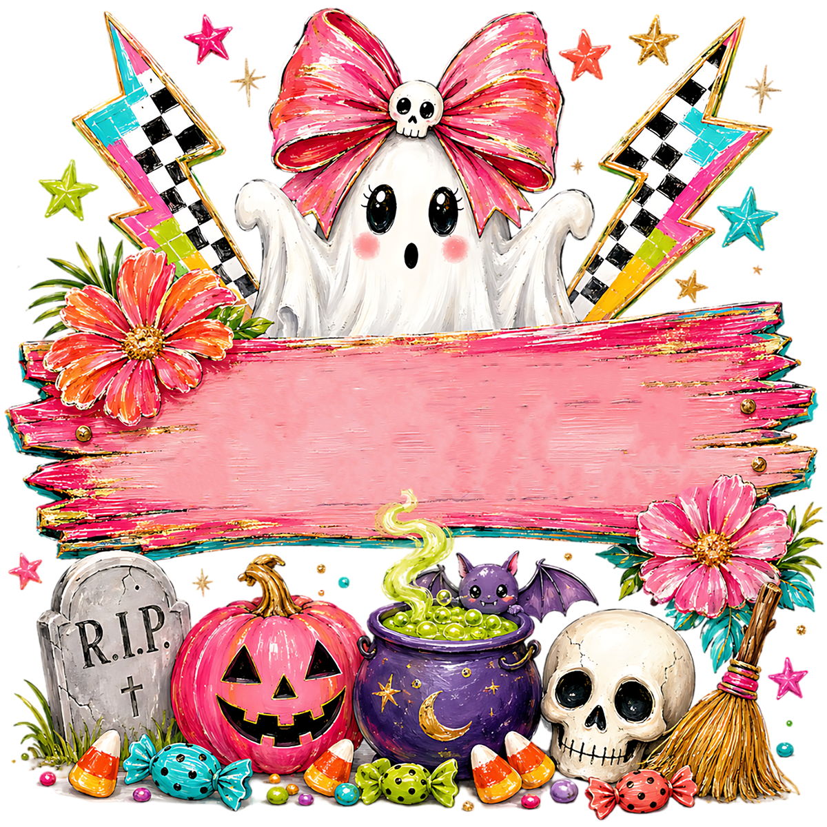 Jessica Cute Ghost Halloween PNG