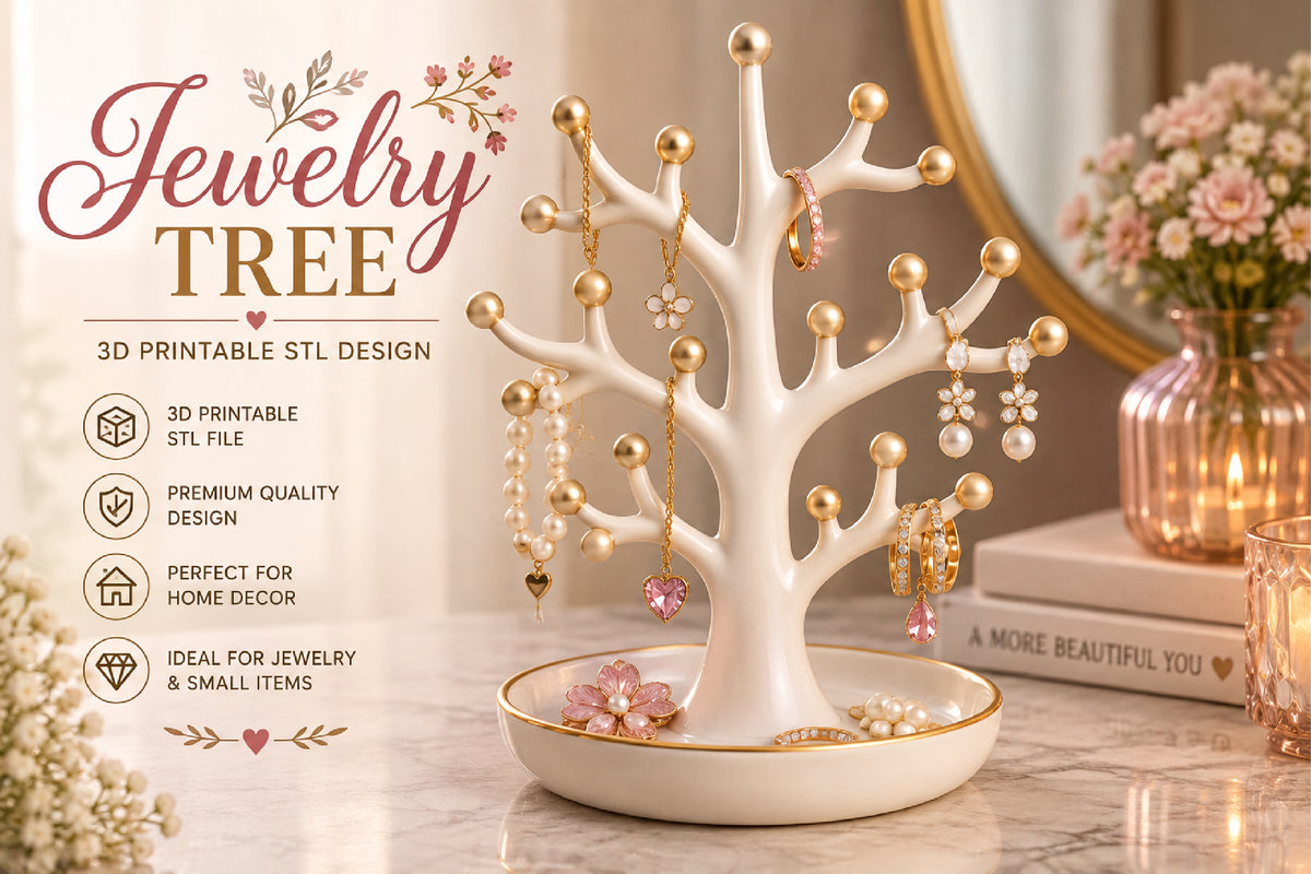 Jewelry Tree Organizer 3D STL File