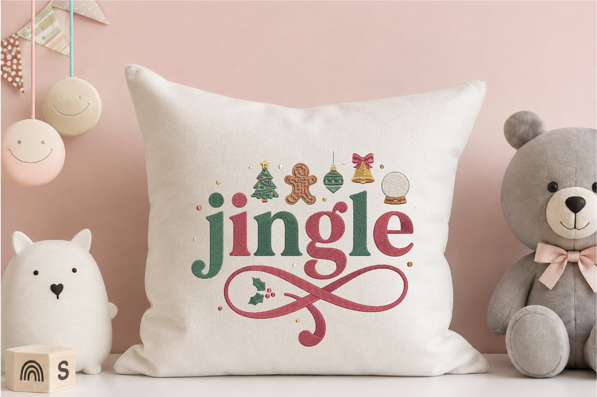 Jingle Christmas Embroidery Design