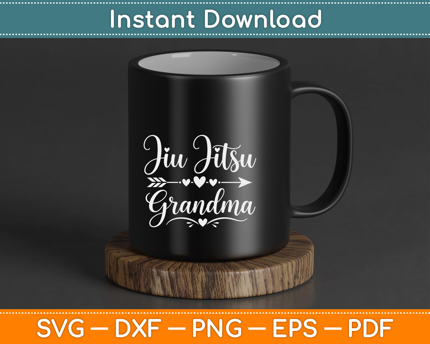 Brazilian Jiu Jitsu Grandma SVG digital download for grapplers and family supporters
